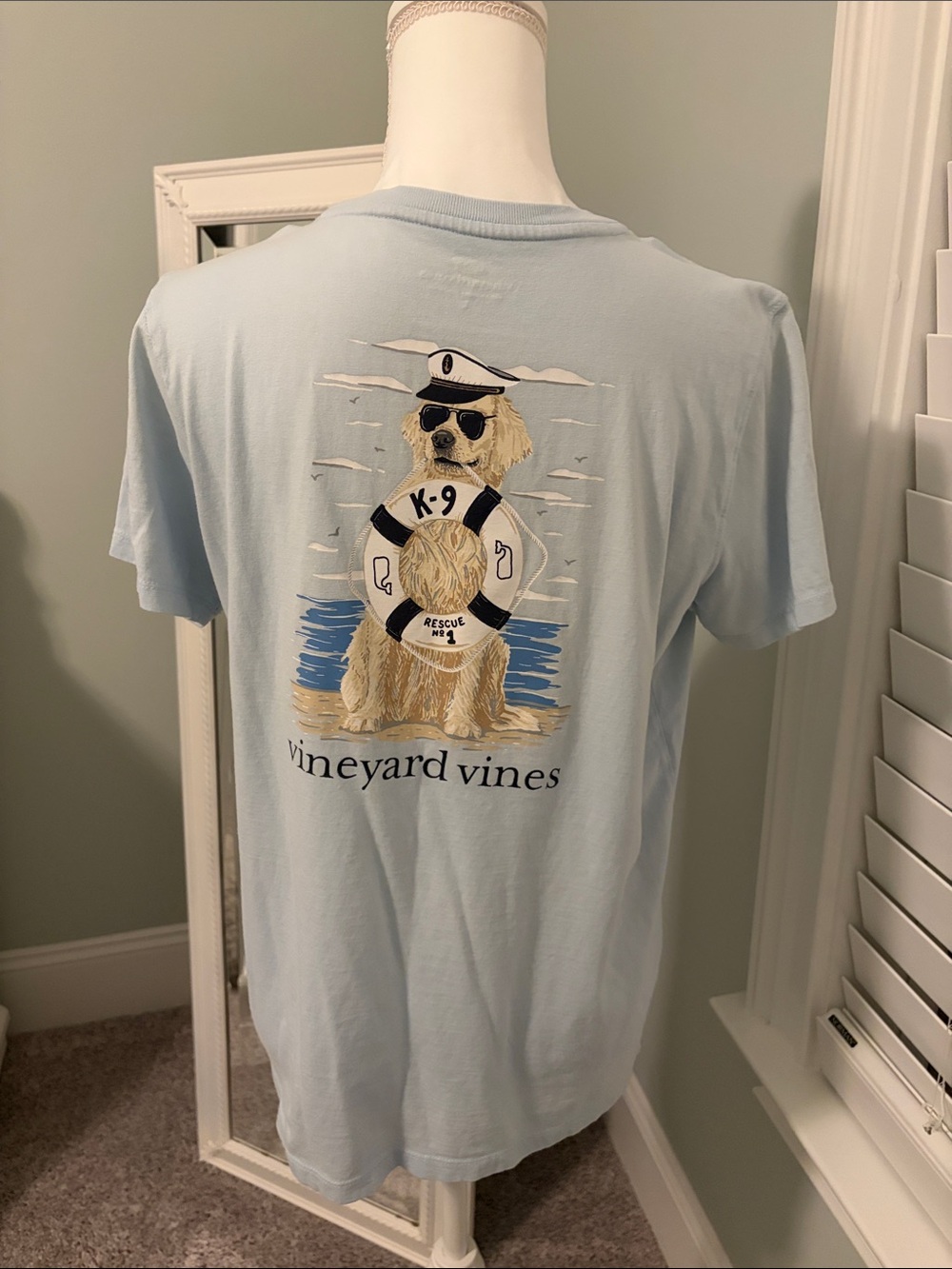 Vineyard Vines light blue t-shirt w/ pocket, size L. - Picture 4 of 10